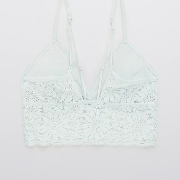 🫧AERIE LACE PADDED LONGLINE BRALETTE SIZE S - Picture 5 of 8
